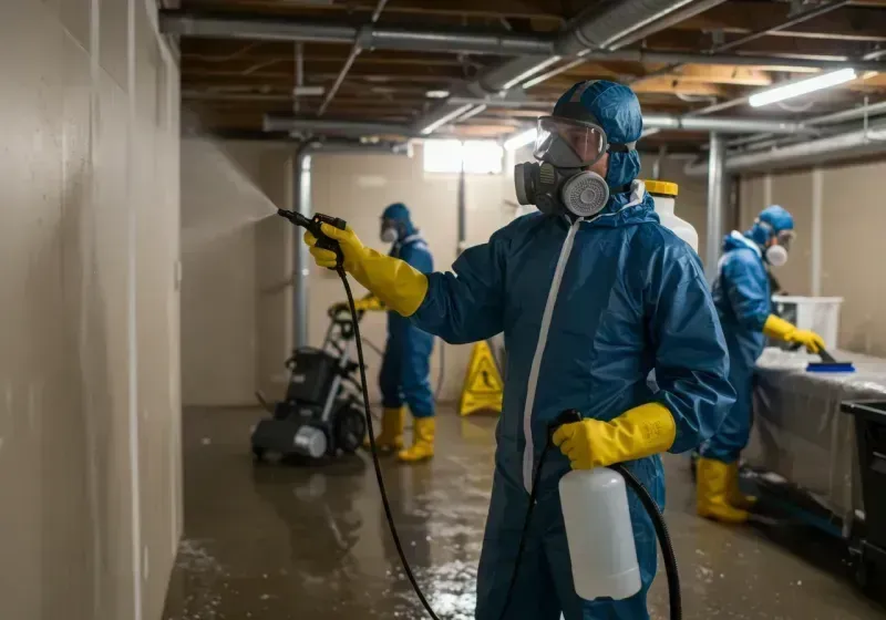 Basement Sanitization and Antimicrobial Treatment process in Denison, TX